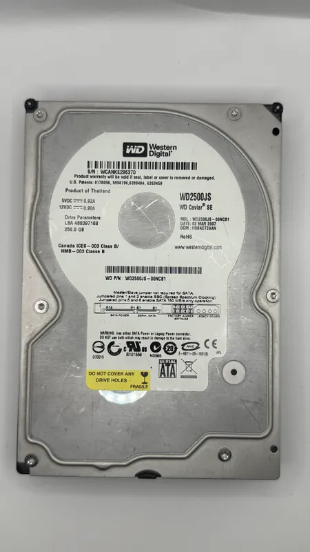 Lot of 6x Assorted 3.5" SATA Hard Drives (8TB, 1TB, 250GB, 160GB, 80GB) — photo 4