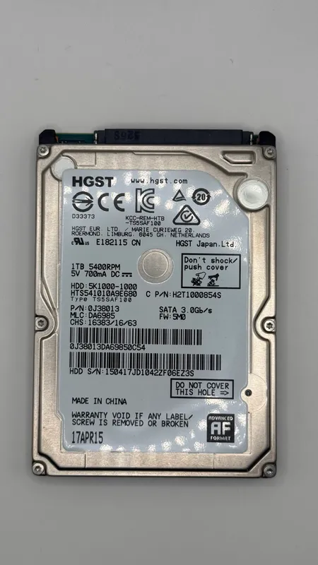 Lot of 5x 2.5-Inch SATA Hard Drives (WD, HGST, Toshiba – 1TB, 500GB, 160GB) — photo 6